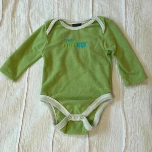 MEC -  Green microfleece long sleeve Onesie. Size 6 months